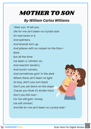 'Mother to Son' Poem by William Carlos Williams