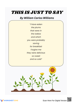 This is Just to Say - Free Verse Poem Example