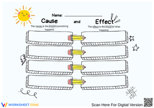Cause and Effect Activities for Kids - Anchor Chart Worksheet