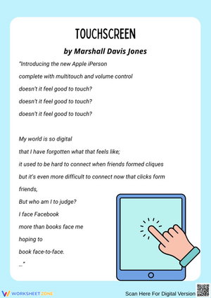 Slam Poetry Example: "Touchscreen" by Marshall Davis Jones