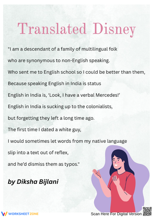 Slam Poetry: “Translated Disney” by Diksha Bijlani