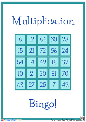 Fun Multiplication Bingo Game for Classroom Learning