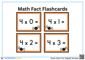 Grade 3 Multiplication — Printable No-Prep Flashcards