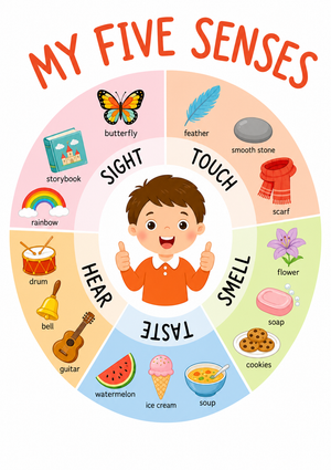 Essential Five Senses Chart | Kindergarten Science