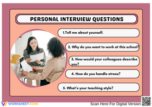Personal Interview Questions for Teachers