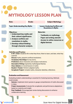 Mythology Lesson Plan: Analyzing Conflicts in Myths