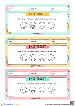 Exit Tickets for Student Reflection 