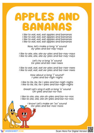 Funny Songs for Kids: Apples and Bananas Lyrics