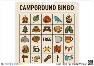 Campground Bingo Activity | Essential Grade K-3 Printable