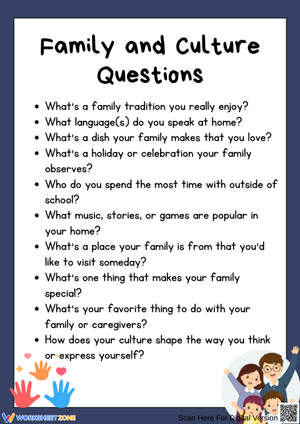 Family and Culture Reflection Questions for Students