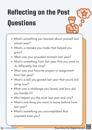 Reflecting on the Past Questions for Student Journaling