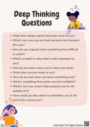 Deep Thinking Journal Prompts for Students