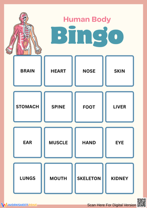 Human Body Bingo Game for Kids – Fun Anatomy Activity