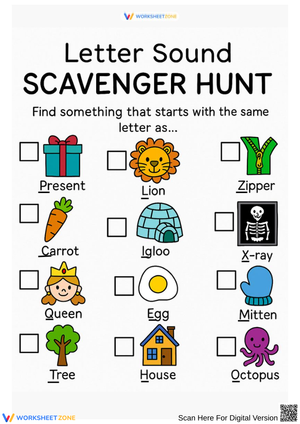 Fun Phonics Activities: Letter Sound Scavenger Hunt