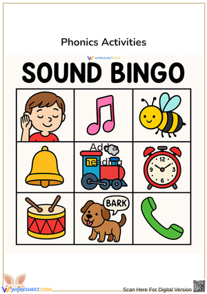 Sound Bingo Game for Kids: Fun Phonics Activity