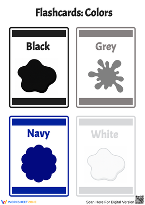 Printable Color Recognition Flashcards for Kids