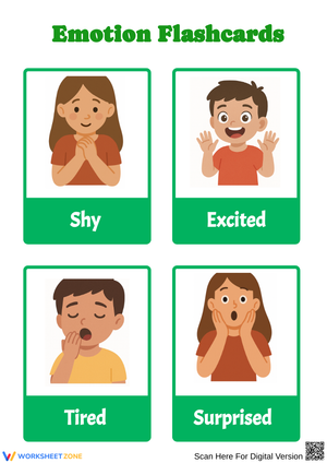 Printable Emotion Flashcards for Kids' Social Learning