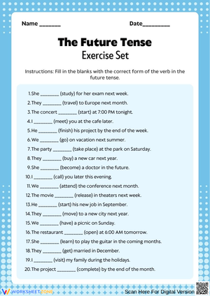 Future Tense Practice Worksheet