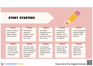 Story Starters for Creative Writing