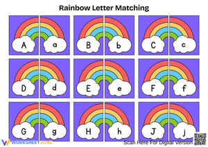 Rainbow Uppercase and Lowercase Letter Match
