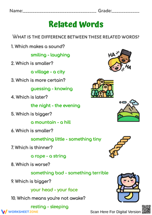 What is the difference between these related words?
