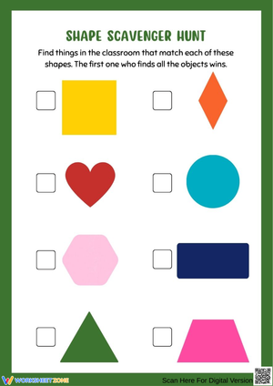 Shape Scavenger Hunt for Kids