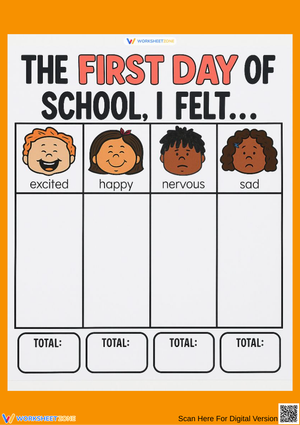 First Day of School Feelings Chart – Printable Student Emotion Graph