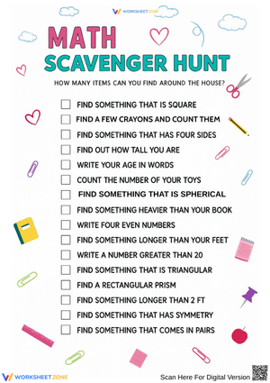 Math Scavenger Hunt – Fun Hands-On Activity for Classroom