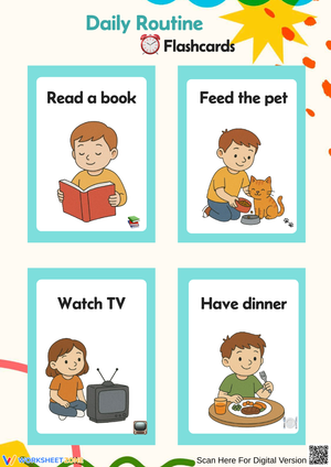 Evening Routine for Kids – Printable Daily Routine Flashcards Set