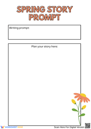 Spring Story Prompt Planning Sheet