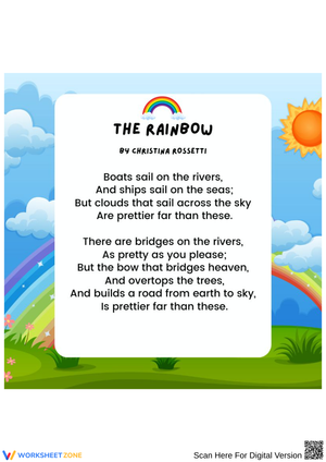 The Rainbow Poem by Christina Rossetti – Printable Poster