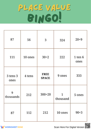 Place Value Bingo – Fun Math Game for Kids