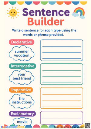 Sentence Builder – Types of Sentences Practice