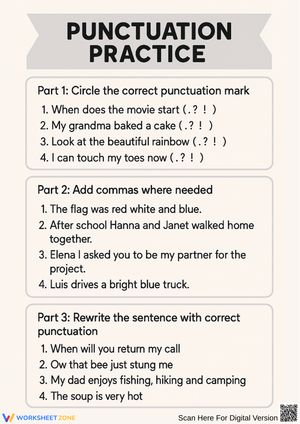 Mastering Punctuation: Fun Practice for Young Writers