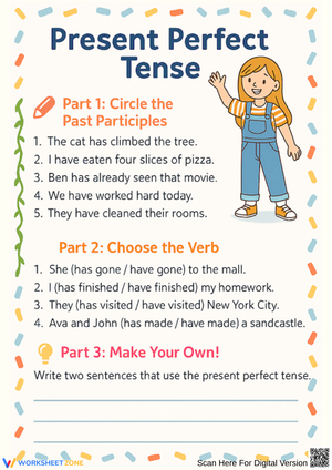 Mastering the Present Perfect Tense – Practice Worksheet 
