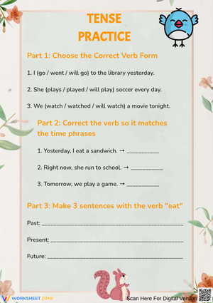 Master Verb Tenses: Fun Practice with Past, Present & Future Verbs