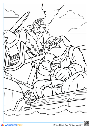 Funny Coloring Page for Adults - Characters and Adventure Fun