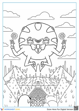 Funny Cookie Monster Coloring Page