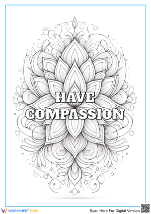 Have Compassion Christian Mandala Coloring Page