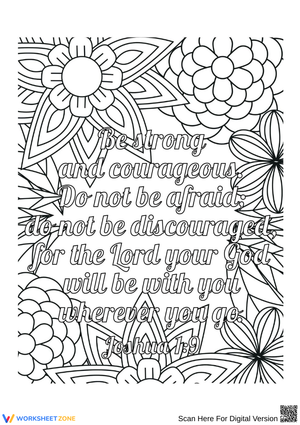 Bible Verse Coloring Page - Joshua 1:9