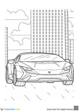 Lamborghini Coloring Page for Adults