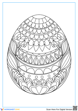 Intricate Easter Egg Coloring Page for Adults