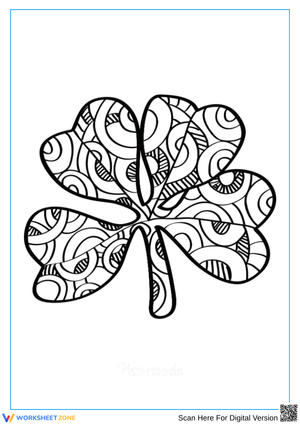 Shamrock Mandala Coloring Page for Adults