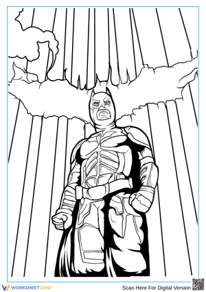 Epic Batman Coloring Page – Comic Hero Art for Adults