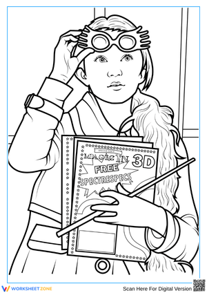 Luna Lovegood Spectrespecs Coloring Page for Adults