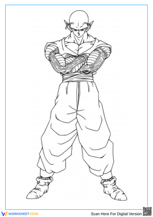 Piccolo Dragon Ball Z Coloring Page