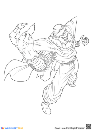 Piccolo Power Pose Coloring Page – Dragon Ball Z