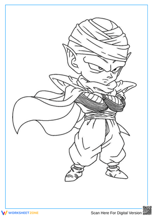 Chibi Piccolo Coloring Page – Dragon Ball Z Fun