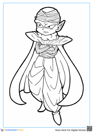 Young Piccolo Coloring Page – Dragon Ball Z Character Art
