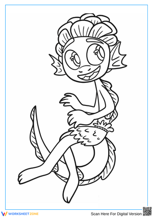 Luca Sea Monster Coloring Page – Adorable Ocean Friend